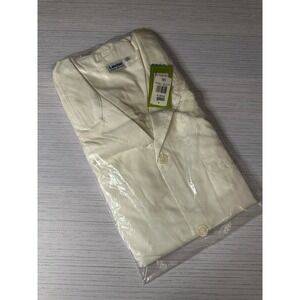 Landau White Button Front Scrub Top Medical Uniform 5XL 3610-SC WWSC New